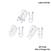 WK WP-U118 (IPH) UPINE SERIES SINGEL USB SET CHARGER FOR IPH (US)(10W)(2A), iPhone Charger Set, Charger Set for iPhone